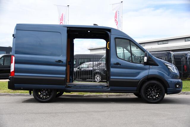 Ford TRANSIT 350 2.0 TDCI L2H2 PB Edition Camera, Cruise, Carplay, 170pk, Stoelverwarming, Automaat, 2 x schuifdeur, LED, Sensoren, Multimedia, Uniek!