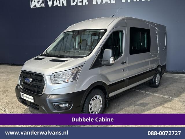 Ford TRANSIT 2.0 TDCI 131pk L3H2 Dubbele Cabine Euro6 Airco | 7-Zits | Camera | Navigatie | 2500kg Trekhaak | Apple Carplay Cruisecontrol, Android Auto, Verwarmde Voorruit, Parkeersensoren, Bijrijdersbank