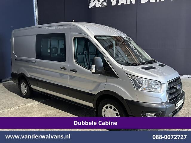 Ford TRANSIT 2.0 TDCI 131pk L3H2 Dubbele Cabine Euro6 Airco | 7-Zits | Camera | Navigatie | 2500kg Trekhaak | Apple Carplay Cruisecontrol, Android Auto, Verwarmde Voorruit, Parkeersensoren, Bijrijdersbank
