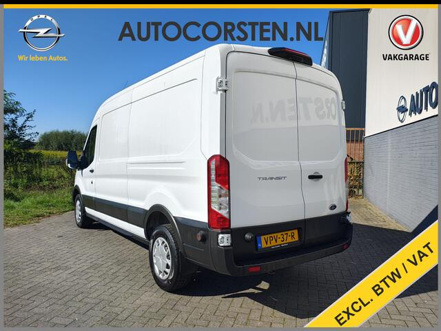Ford TRANSIT 350 2.0TDCI 130PK Euro 6 L3H2 3-Persoons Camera Stoelverwarming Airco Cruise Control Bluetooth Pdc Voorruit verwarmbaar Wandbetimmering Schuifdeur Wifi Dealeronderhouden
