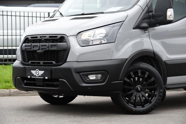 Ford TRANSIT 350 2.0 TDCI L3H2 Raptor Edition FACELIFT! Virtual, 360 Camera, Carplay, Adaptieve Cruise, Stoelverwarming, Stuur verwarming, 165pk, automaat, Trekhaak, Uniek!