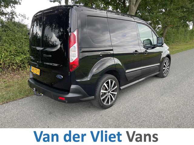 Ford TRANSIT CONNECT 1.5 E6 120pk Automaat Limited 3-zits BPM Vrij! Lease ¤296 p/m, Airco Climatronic, Parkeersensoren, Navigatie + Camera, Led koplampen, Trekhaak.