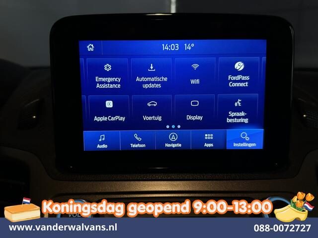 Ford TRANSIT CONNECT 1.5 EcoBlue L2H1 Euro6 Airco | 3-Zits | Camera | Apple Carplay | Verwarmde voorruit | Trekhaak Parkeersensoren, Bijrijdersbank