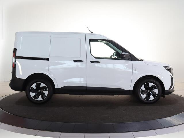 Ford TRANSIT COURIER E-Transit Trend 44 kWh PARKEERSENSOREN V+A, CARPLAY, CRUISE CONTROL, ACHTERUITRIJ CAMERA, 16'' RESERVEWIEL, LED LAADRUIMTEVERLICHTING , LAADVLOERBESCHERMING, RUBBER , TREKHAAK