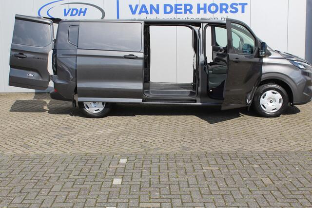 Ford TRANSIT CUSTOM 320 2.0-136pk TDCI L2H1 'Trend' schuifdeur li.+re. Overtuig u van de rijkwaliteiten van dit nieuwe model Ford Transit Custom. Camera, LED koplampen, Cruise Control, Aut. Airco, App Connect, Winterpack.