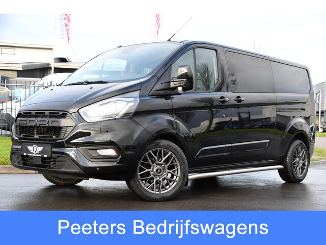 Ford TRANSIT CUSTOM 300 2.0 TDCI L2H1 Black Edition DC Limited Camera, Cruise, Carplay, Automaat, Sensoren, 130PK, Multimedia, Stoelverwarming, 2 x Schuifdeur, UNIEK!