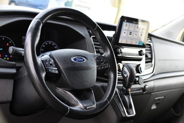 Ford TRANSIT CUSTOM 300 2.0 TDCI L2H1 Black Edition DC Limited Camera, Cruise, Carplay, Automaat, Sensoren, 130PK, Multimedia, Stoelverwarming, 2 x Schuifdeur, UNIEK!