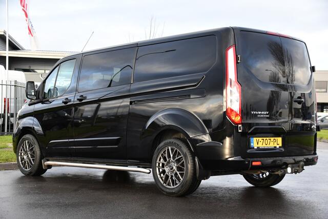 Ford TRANSIT CUSTOM 300 2.0 TDCI L2H1 Black Edition DC Limited Camera, Cruise, Carplay, Automaat, Sensoren, 130PK, Multimedia, Stoelverwarming, 2 x Schuifdeur, UNIEK!