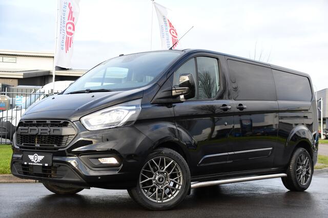 Ford TRANSIT CUSTOM 300 2.0 TDCI L2H1 Black Edition DC Limited Camera, Cruise, Carplay, Automaat, Sensoren, 130PK, Multimedia, Stoelverwarming, 2 x Schuifdeur, UNIEK!