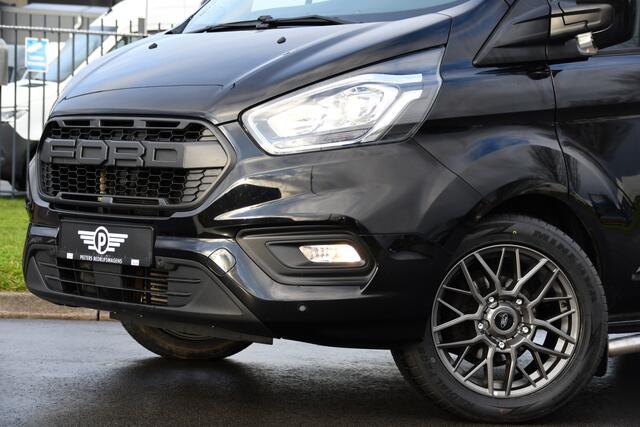 Ford TRANSIT CUSTOM 300 2.0 TDCI L2H1 Black Edition DC Limited Camera, Cruise, Carplay, Automaat, Sensoren, 130PK, Multimedia, Stoelverwarming, 2 x Schuifdeur, UNIEK!