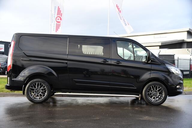 Ford TRANSIT CUSTOM 300 2.0 TDCI L2H1 Black Edition DC Limited Camera, Cruise, Carplay, Automaat, Sensoren, 130PK, Multimedia, Stoelverwarming, 2 x Schuifdeur, UNIEK!