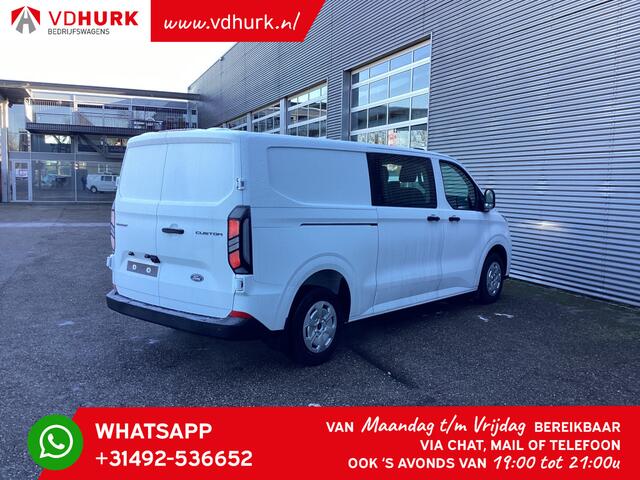 Ford TRANSIT CUSTOM 320 2.0 TDCI 136 pk L2 Trend BPM VRIJ! DC Dubbel Cabine/ 5 jaar/200.000 km Garantie/ Carplay/ Climate/ Camera/ PDC/ Cruise