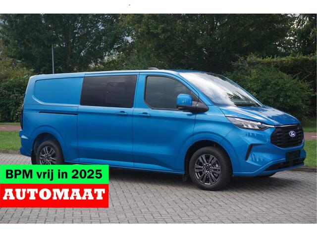 Ford TRANSIT CUSTOM 320L 2.0 TDCI 170PK L2H1 Limited DC Automaat Trekhaak Schuifdeur links en rechts | Airco | Adap.Cruise | Navi | Camera