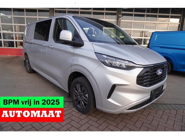Ford TRANSIT CUSTOM 320L 2.0 TDCI 170PK L2H1 Limited DubbelCabine Automaat nr. V062 | Schuifdeur links en rechts | Airco | Adap.Cruise | Navi | Camera