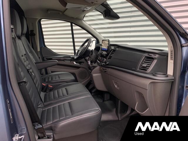 Ford TRANSIT CUSTOM 300 2.0 TDCI L1H1 Trail LED Airco Cruise Navi LMV Leder Camera Trekhaak Dodehoek-Detectie Sensoren LaneAssist Verwarmde-Stoel/Ruit/Spiegels 12V 40dkm!!