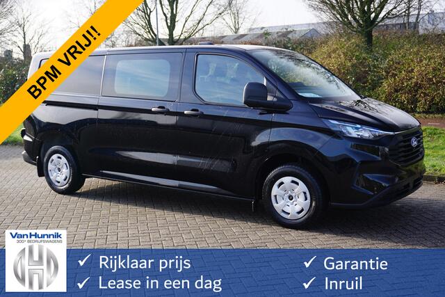 Ford TRANSIT CUSTOM 320L 136PK Trend Dubbel Cabine BPM VRIJ!! Apple CP/Android A. LED, 2x Schuifdeur, 5 Jaar Garantie!! NR. G178*