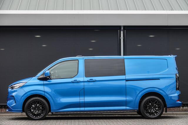 Ford TRANSIT CUSTOM L2H1 Dubbel Cabine 2.0Tdci 170Pk Aut. | Limited | 360° Camera | 2xSchuifdeur | Spoilerpack | 19'' | Digital Aqua Blue