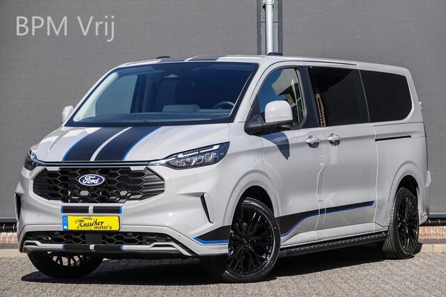 Ford TRANSIT CUSTOM L2H1 170Pk Aut. | Sport | Dubbele cabine | 5-Persoons | Leder | 2xSchuifdeur | 360°Camera | Trekhaak | Glaslook panelen | 20''