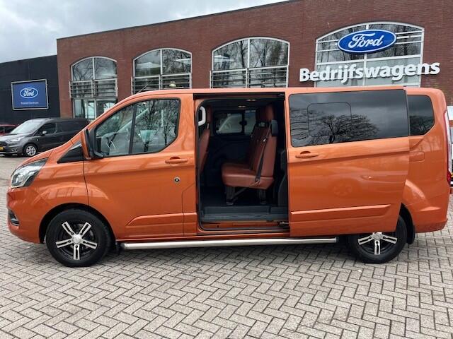 Ford TRANSIT CUSTOM 340 2.0 TDCI L2H1 Limited AUTOMAAT 170PK DUBBEL CABINE CAMERA I LEDER I CRUISE I AIRCO I 5 PERS. I 1e EIG.