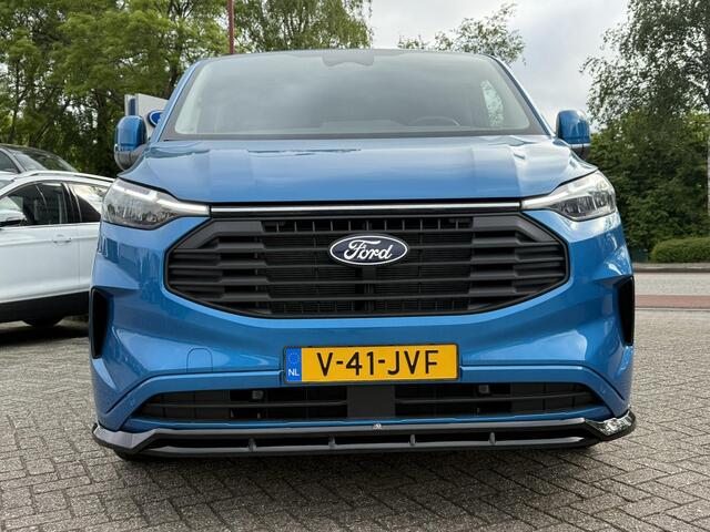 Ford TRANSIT CUSTOM 300 2.0 TDCI L2H1 Limited DC 136pk | SCI | Dubbele Cabine | Digital Aqua Blue | Trekhaak | Dubbele Schuifdeur | Bijrijdersstoel | Sidesteps | Bumperpakket | Zwarte velgen | Stoelverwarming | Camera