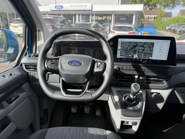 Ford TRANSIT CUSTOM 300 2.0 TDCI L2H1 Limited DC 136pk | SCI | Dubbele Cabine | Digital Aqua Blue | Trekhaak | Dubbele Schuifdeur | Bijrijdersstoel | Sidesteps | Bumperpakket | Zwarte velgen | Stoelverwarming | Camera