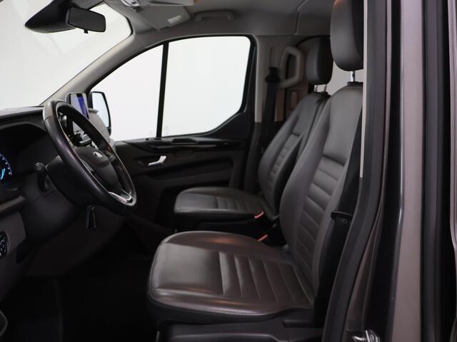Ford TRANSIT CUSTOM 300 2.0 TDCI Aut. | 170 PK | L2 H1 | DC | LIMITED | LEDEREN BEKLEDING | 2X ZIJSCHUIFDEUR | CAMERA | BLIND-SPOT | NAVIGATIE | STOELVERWARMING | ADAPTIVE CRUISE CONTROL |