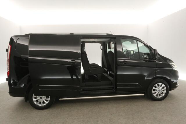 Ford TRANSIT CUSTOM 2.0 TDCI L2H1 | 170PK | Dubbele Cabine | 5 Persoons Airco Cruise Camera Trekhaak 2xSchuifdeur LED Carplay 16"LMV PDC