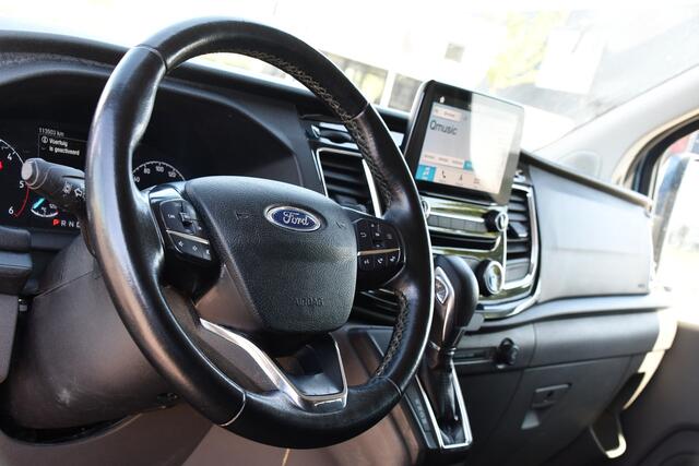 Ford TRANSIT CUSTOM 300 2.0 TDCI L2H1 Limited DC Camera, Cruise, Carplay, 170PK, Trekhaak, Stoelverwarming, Automaat, 2 x Schuifdeur, Uniek!