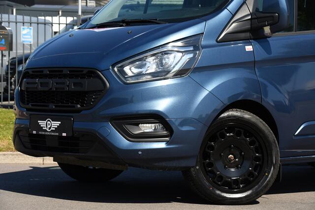 Ford TRANSIT CUSTOM 300 2.0 TDCI L2H1 Limited DC Camera, Cruise, Carplay, 170PK, Trekhaak, Stoelverwarming, Automaat, 2 x Schuifdeur, Uniek!
