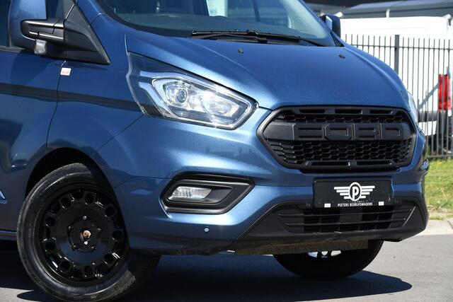 Ford TRANSIT CUSTOM 300 2.0 TDCI L2H1 Limited DC Camera, Cruise, Carplay, 170PK, Trekhaak, Stoelverwarming, Automaat, 2 x Schuifdeur, Uniek!