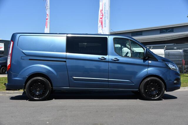 Ford TRANSIT CUSTOM 300 2.0 TDCI L2H1 Limited DC Camera, Cruise, Carplay, 170PK, Trekhaak, Stoelverwarming, Automaat, 2 x Schuifdeur, Uniek!