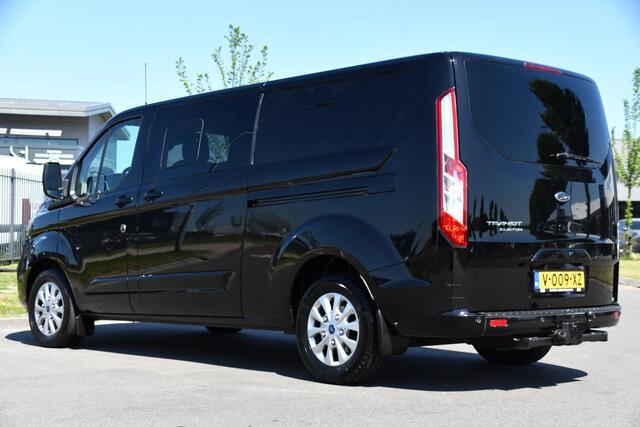 Ford TRANSIT CUSTOM 300 2.0 TDCI L2H1 Limited DC Camera, Cruise, 130PK, Automaat, Carplay, Stoeverwarming, 2 x Schuifdeur, Trekhaak, Uniek!