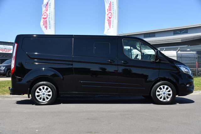 Ford TRANSIT CUSTOM 300 2.0 TDCI L2H1 Limited DC Camera, Cruise, 130PK, Automaat, Carplay, Stoeverwarming, 2 x Schuifdeur, Trekhaak, Uniek!