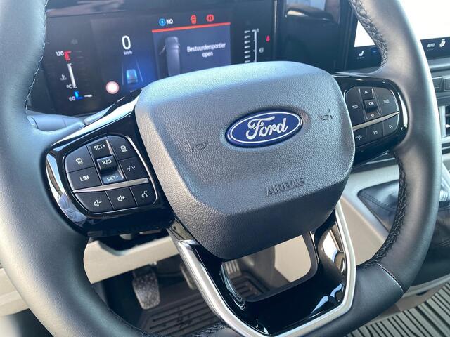 Ford TRANSIT CUSTOM 320 2.0 TDCI L2H1 Limited Dubbel cabine | Wegklapbare trekhaak | Reservewiel| Adaptive Cruise Control | Achteruitrij Camera | Dubbele schuifdeur | Géén BPM |