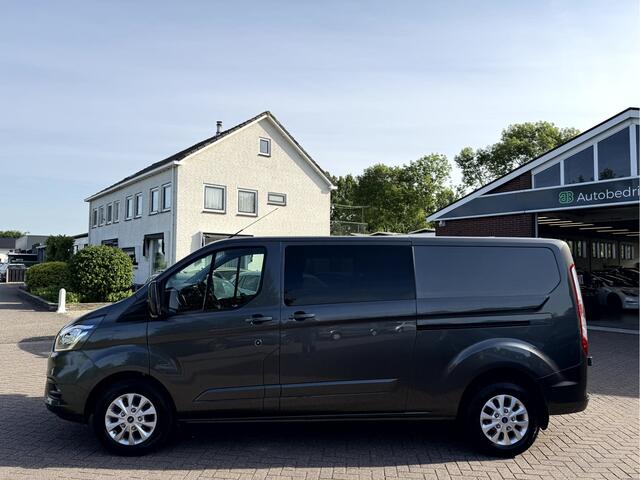 Ford TRANSIT CUSTOM 2.0 TDCI 130pk L2 Dubbel Cabine Limited 53069km, Camera, Trekhaak