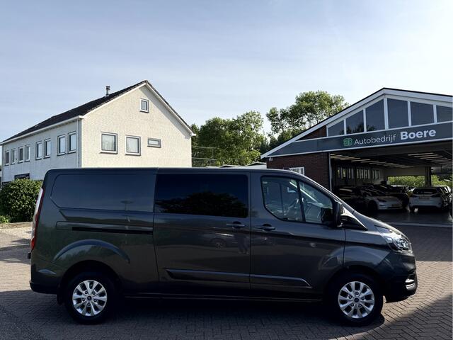 Ford TRANSIT CUSTOM 2.0 TDCI 130pk L2 Dubbel Cabine Limited 53069km, Camera, Trekhaak