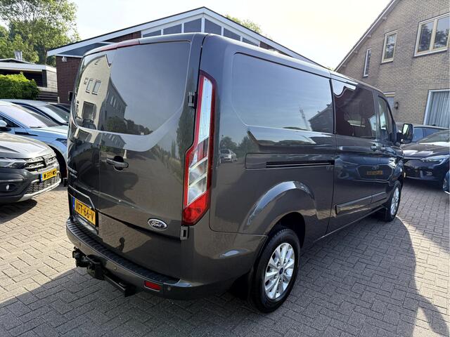 Ford TRANSIT CUSTOM 2.0 TDCI 130pk L2 Dubbel Cabine Limited 53069km, Camera, Trekhaak