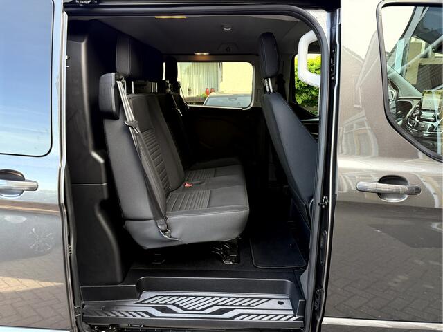 Ford TRANSIT CUSTOM 2.0 TDCI 130pk L2 Dubbel Cabine Limited 53069km, Camera, Trekhaak