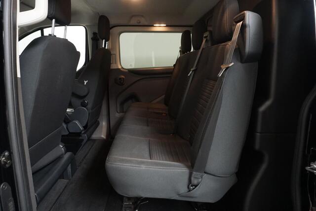 Ford TRANSIT CUSTOM 300 2.0 TDCI L2H1 Limited Dubbele Cabine Airco DAB+ Navi Bluetooth Stoelverwarming 2x Schuifdeur Trekhaak