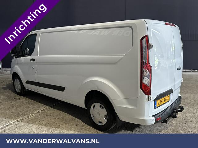 Ford TRANSIT CUSTOM 2.0 TDCI L2H1 inrichting Euro6 Airco | Camera | Apple Carplay | LED | Cruisecontrol | 2800kg Trekhaak Android Auto, Parkeersensoren, Verwarmde voorruit, Bijrijdersbank