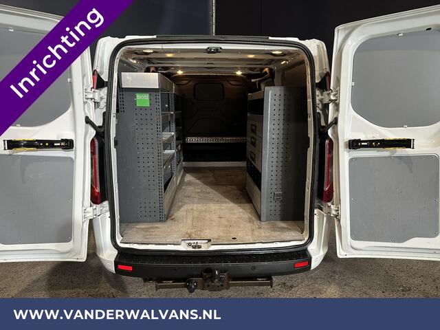 Ford TRANSIT CUSTOM 2.0 TDCI L2H1 inrichting Euro6 Airco | Camera | Apple Carplay | LED | Cruisecontrol | 2800kg Trekhaak Android Auto, Parkeersensoren, Verwarmde voorruit, Bijrijdersbank