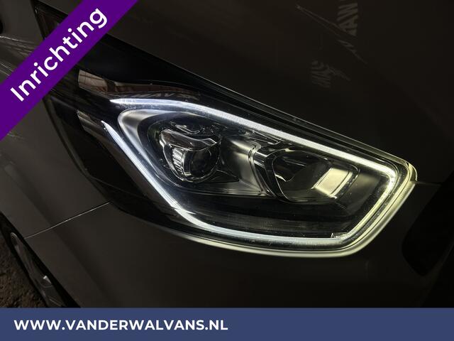 Ford TRANSIT CUSTOM 2.0 TDCI L2H1 inrichting Euro6 Airco | Camera | Apple Carplay | LED | Cruisecontrol | 2800kg Trekhaak Android Auto, Parkeersensoren, Verwarmde voorruit, Bijrijdersbank