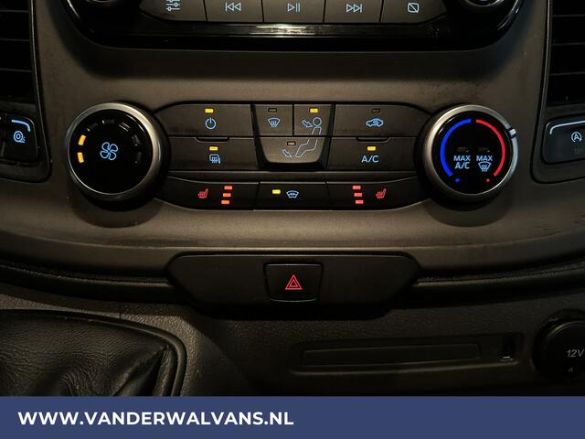 Ford TRANSIT CUSTOM 2.0 TDCI 131pk L2H1 Euro6 Airco | 2800kg trekhaak | LED | Cruisecontrol | Apple Carplay Android Auto, Stoelverwarming, Verwarmde voorruit, Parkeersensoren, Bijrijdersbank