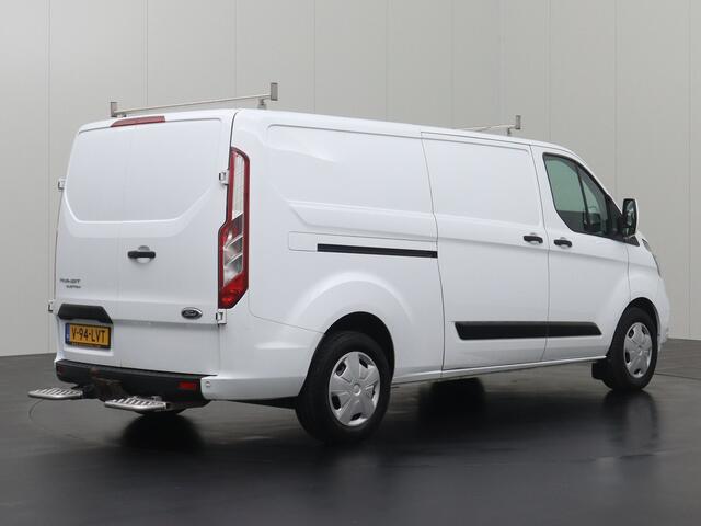 Ford TRANSIT CUSTOM 2.0TDCI 130PK Lang | 2xSchuifdeur | Kastinrichting | Navigatie | Airco | 3-Persoons | Trekhaak