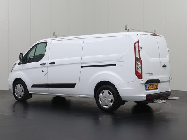 Ford TRANSIT CUSTOM 2.0TDCI 130PK Lang | 2xSchuifdeur | Kastinrichting | Navigatie | Airco | 3-Persoons | Trekhaak