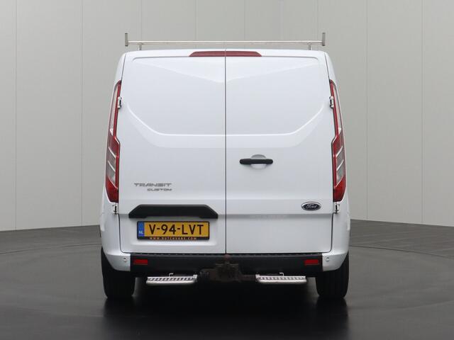 Ford TRANSIT CUSTOM 2.0TDCI 130PK Lang | 2xSchuifdeur | Kastinrichting | Navigatie | Airco | 3-Persoons | Trekhaak