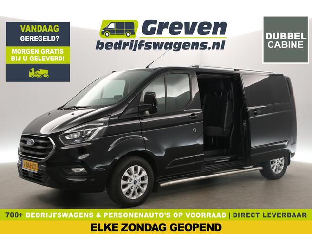Ford TRANSIT CUSTOM 2.0 TDCI L2H1 170PK | Dubbele Cabine | 5 Persoons | Airco Cruise Camera 2xSchuifdeur LED Carplay 16"LMV PDC Trekhaak