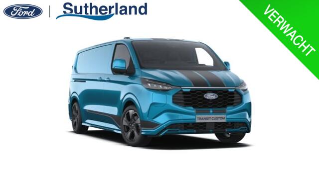 Ford TRANSIT CUSTOM 320 2.5 PHEV L2H1 Sport 233pk | Inklapbare trekhaak | 19 inch lichtmetalen Sport velgen (mat zwart) | Verwarmbaar stuurwiel | Navigatie systeem | B&O speakers