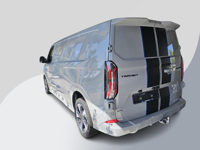 Ford TRANSIT CUSTOM 320 2.5 PHEV L2H1 Sport 233pk | Inklapbare trekhaak | 19 inch lichtmetalen Sport velgen (mat zwart) | Verwarmbaar stuurwiel | Navigatie systeem | B&O speakers