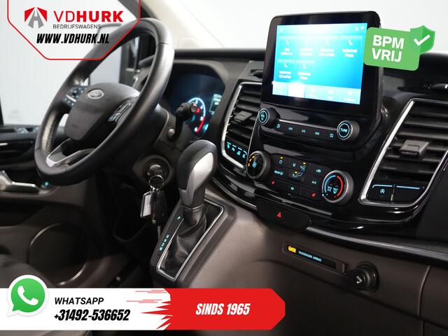 Ford TRANSIT CUSTOM 2.0 TDCI 130 pk Aut. L2 Trend BPM VRIJ! DC Dubbel Cabine 2x Schuifdeur/ Leder/ Elek.Stoel/ Raptor grill/ Stoelverw/ Navi/ Carplay/ Camera/ PDC/ Cruise/ Trekhaak/ Airco